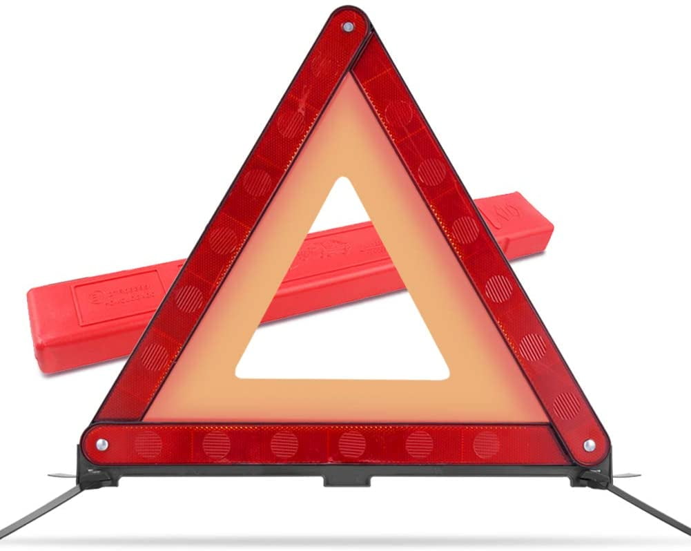 HUSERYT Car Warning Triangles, Safe Parking Sign Triangle Reflective Warning Plate Auto Safety