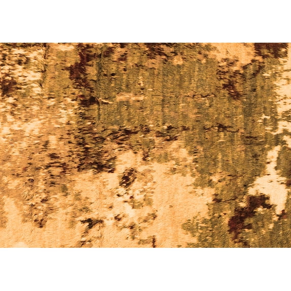 Ahgly Company Indoor Rectangle Abstract Orange Modern Area Rugs, 5' x 7'