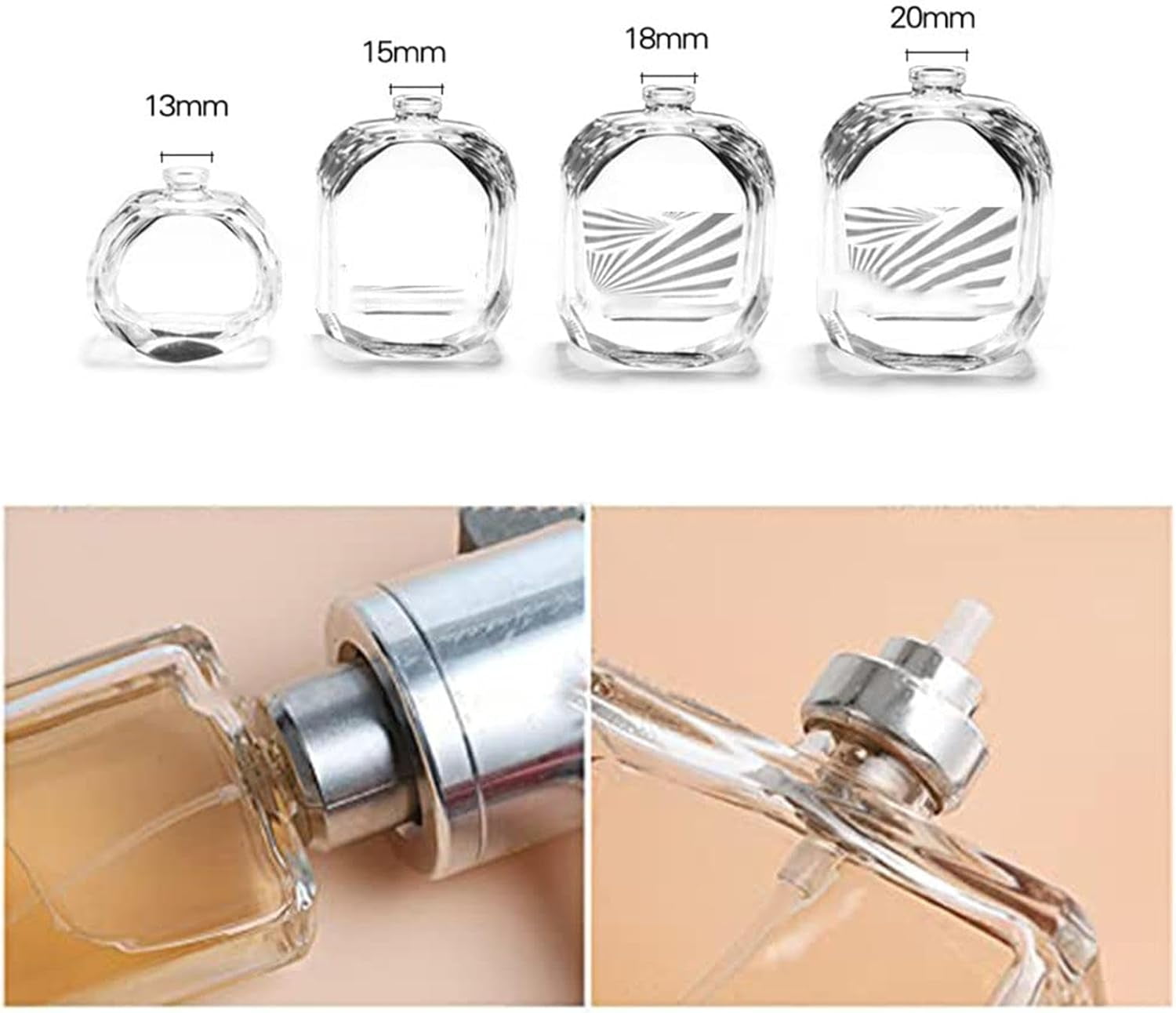 Manual Perfume Crimper, 13mm/15mm/18mm/20mm Perfume Spray Bottle Sealing Machine Cap Capper Bottle Cap Crimping Capping Tools,18mm
