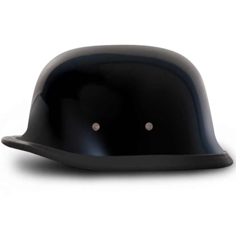 german motorcycle half helmet dot low profile matt black Carbon Fiber Lightweight Mayan Germanator profile design eliminates the bulky “mushroom head” look Dot Low Profile German Motorcycle