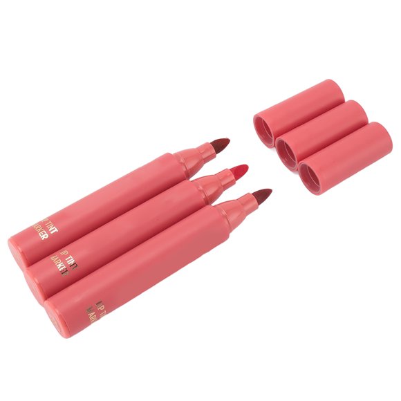 Conjunto de Marcadores de Tinte de Labios, 3pcs 3pcs tinte de labios tinte Pen de lápices de Agua resistente al agua Hidratación de la Hidratación Matte para Diariamiente