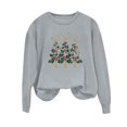 thumbnail image 3 of cocolona Christmas Sweatshirts for Women Christmas Tree Printed Crew Neck Long Sleeve Pullover Sweatshirts, 3 of 6