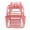 Pink, variant on Clear Backpack, Large Capacity Transparent PVC Daypack, Heavy Duty Waterproof School Bag with Front Pocket & Side Mesh for Work Travel