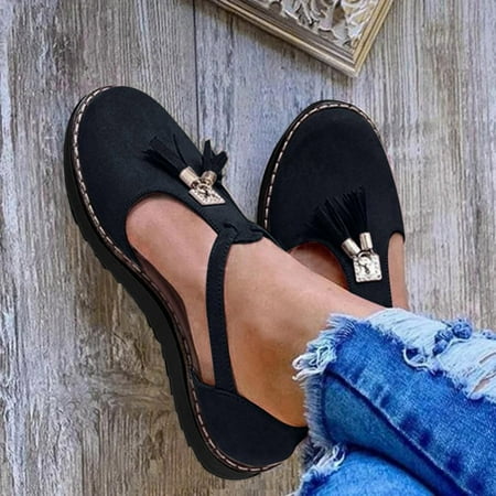 

Hueook Platform Boots Women S Ladies Shoes Casual Daily Buckle Closed Toe Platform Sneakers Shoes