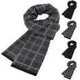 thumbnail image 5 of ZQUUVOU Women's Cotton Scarf Unisex Wool Warm Winter Scarf Plaid Classic Thickened Brushed Soft Lightweight Thermal Gift Black, 5 of 5