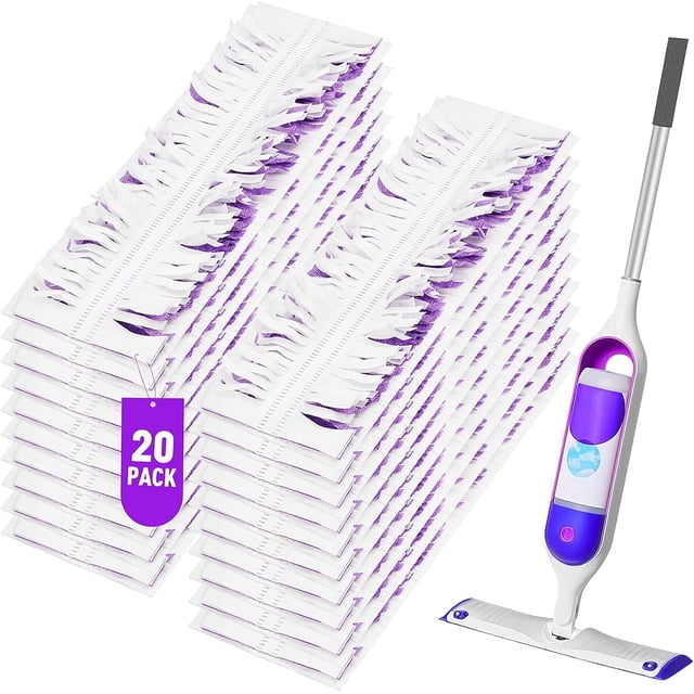 20 Count Swiffer Wet Pads Refill - Disposable Power Mop Pads Compatible with Swiffer Power Mop, Efficient Cleaning for Floors