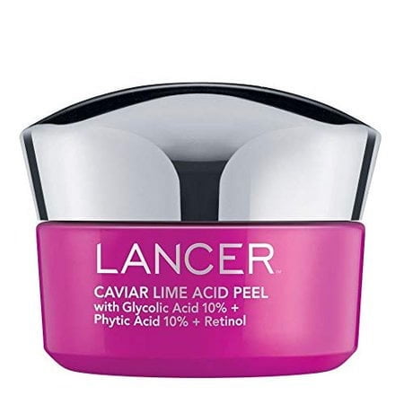 Lancer Caviar Lime Acid Peel with Glycolic and Phytic Acid plus Retinol, 1.7 fl oz