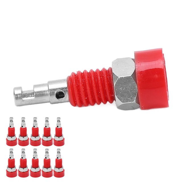 Douille Femelle Banane, Haute Précision de Fixation Post-Rouille 10pcs Ignifuge Professionnel pour Instrument Électronique Rouge