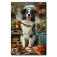 thumbnail image 3 of Funny Dog Kitchen Wall Art - Dining Room Wall Decor - Border Collie Cooking Food Canvas Prints for Farmhouse Kitchen Decor, Modern Restaurant Painting Artwork, 3 of 6