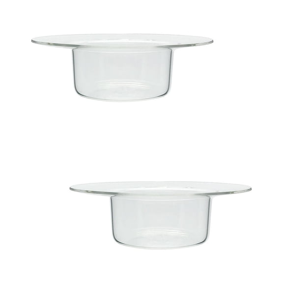 2 pcs  Glass Tableware Fruit Dessert Yogurt Bowl Kitchen Straw Hat Shape Bowl