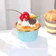thumbnail image 2 of Fake Cupcake Prop Beautiful Fruit Decorative PU Model Artificial Fruit Cupcake Display for Restaurant Bakery Cherry Type, 2 of 5