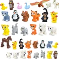 thumbnail image 2 of Bloques de construcción de animales MOC, escena de partículas pequeñas, tigre, oveja, pato, caballo, ballenas, modelo educativo, zoológico, regalo ensamblado, ladrillos de juguete DIY, 2 of 5