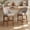 Khaki, variant on Bar Stool Set of 2, 26" Upholstered Counter Height Stools with Back, Solid Wood Legs, Faux Leather Bar Chairs for Kitchen Island