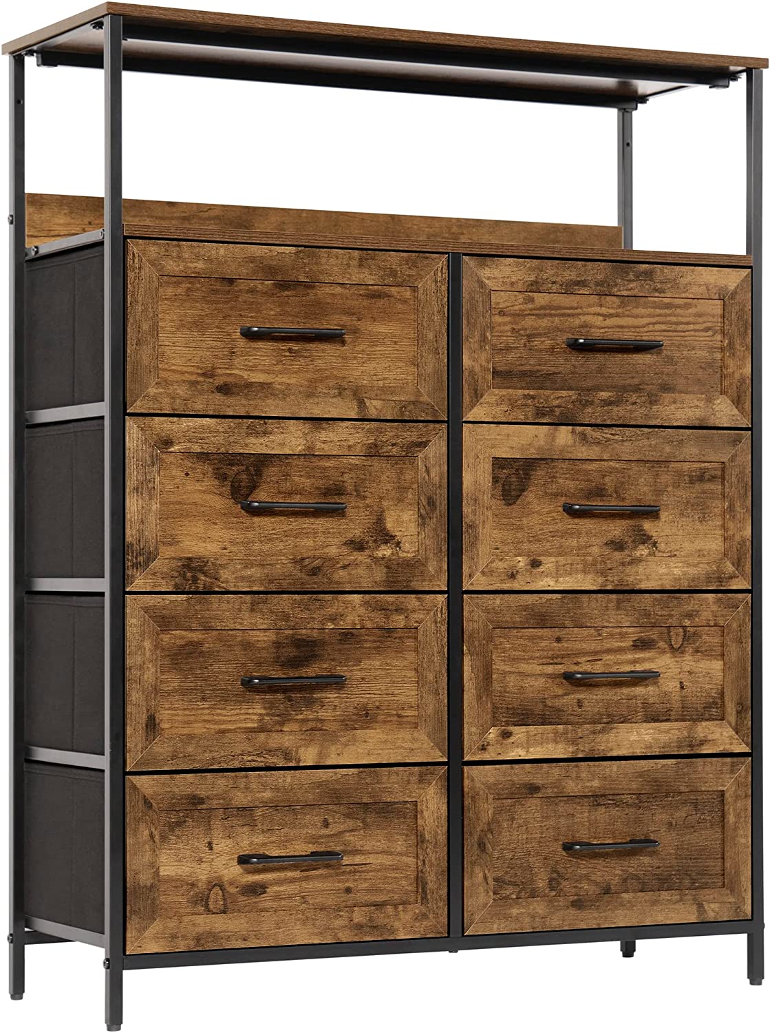 Dresser for Bedroom with Shelves, Chest of Drawers for Bedroom, Closet