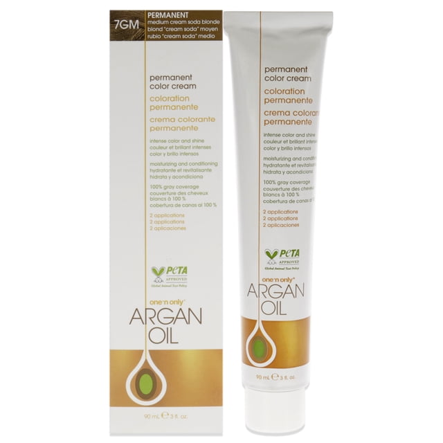 Crema colorante permanente One n Only Rubio medio crema soda 7 g Tinte para cabello 3 oz