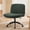 A-Green, variant on Ultifit Armless Criss Cross Office Chair, Premium Fabric Wide Padded Seat Vanity Chair with Dual-Layer Cushion & Smooth-Rolling Wheels, Beige
