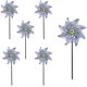 thumbnail image 1 of Repelente de aves, 6 piezas, repelente de aves reflectante, molino de viento reflectante, molino de viento antipájaros, para proteger jardín, huerto y patio, 1 of 5