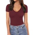 thumbnail image 1 of Xishao Camisetas de Manga Corta y Manga Larga con Cuello Cuadrado para Mujer Xishao ropa, 1 of 2