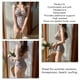 thumbnail image 5 of Traje de baño de una pieza fruncido con ribete de volantes y cordón estampado de una pieza fruncido de moda para mujer Albaricoque L, 5 of 6