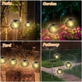 thumbnail image 6 of Upgraded Solar Lantern Outdoor - Fairy-Style IP65 Waterproof 300mAh Battery, Reticulated Metal for Patio Garden Holiday Décor, 6 of 8