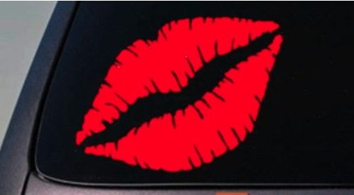 Vampire Lips Mouth Car Bumper Sticker Decal 5" x 4" 