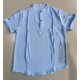 thumbnail image 4 of Camisa de Manga Corta Plisada con Botón de Cuello en V, Mezcla de Algodón de Poliéster Top de Vacaciones de Playa, Suelto para Hombres, 4 of 8