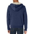 thumbnail image 4 of BXINGOHAI Fleece Hoodie for Men Warm Full Zip Sherpa Lined Sweatshirt Winter Jacket Today Blue,2XL, 4 of 6