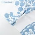 thumbnail image 3 of DriftAway Samantha Pinch Pleat Thermal Room Darkening Back Tab Window Curtains Floral Damask Medallion Pattern 2 Panels, 30" x 84 " Blue, 3 of 6