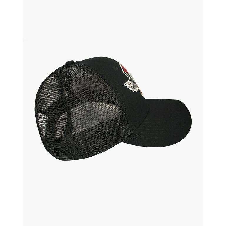 Dasti Black Hats for Men Baseball Cap Trucker Skull Biker Style, Fishing Cap, Golf Hat, Men's, Size: One Size