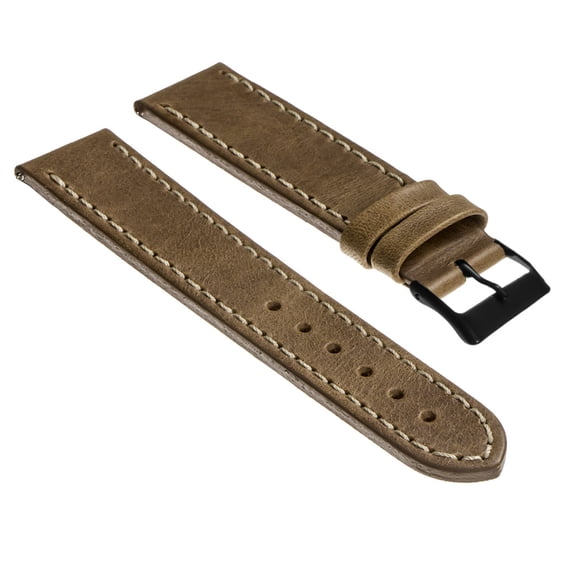 StrapsCo Vintage Top Grain Leather Watch Strap