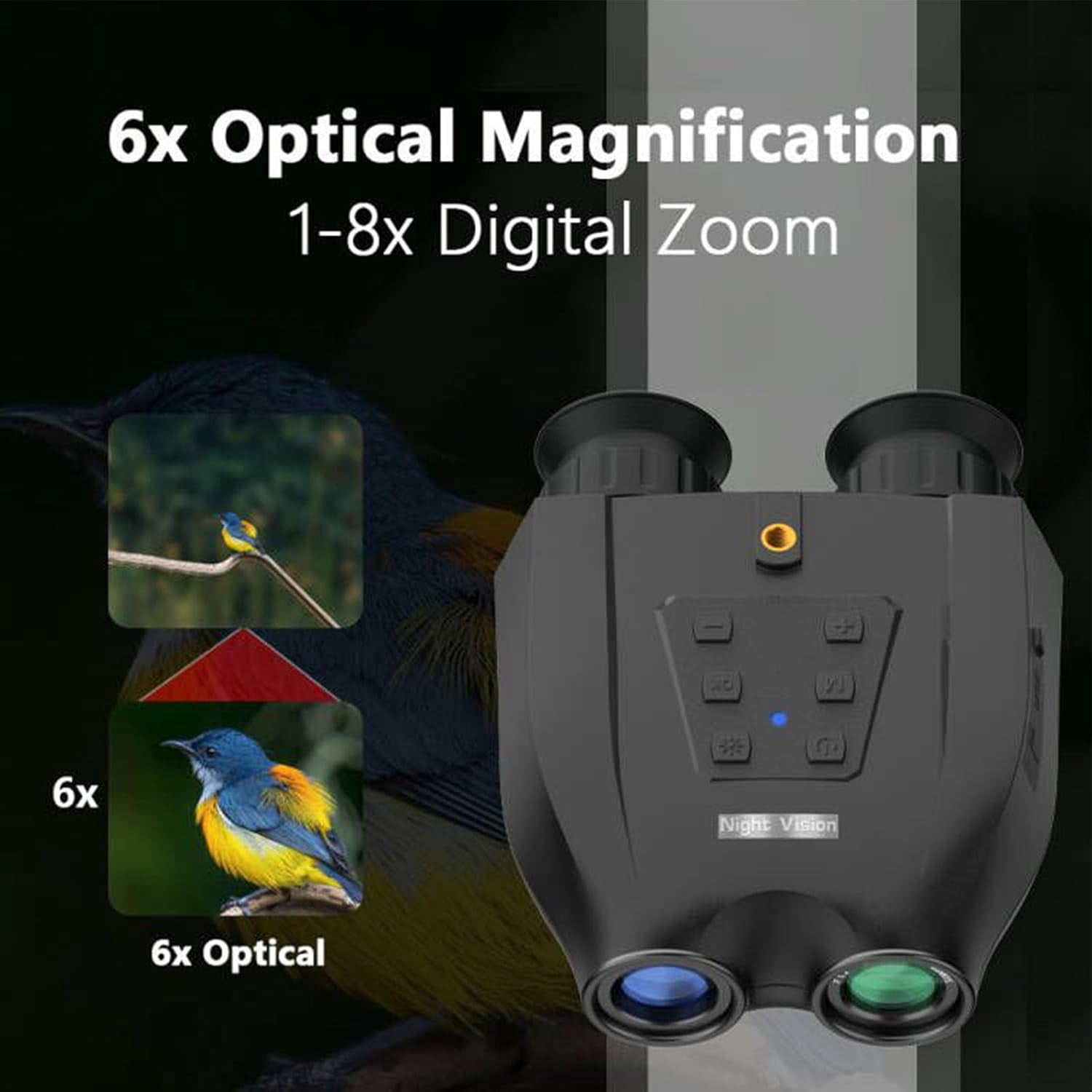 Military Digital Infrared Goggles, Night Vision Binoculars Adult, 8X Digital Zoom for Dark Environments, Include 32GB Memory Card, Infrared Goggles for Camping and Surveillance.