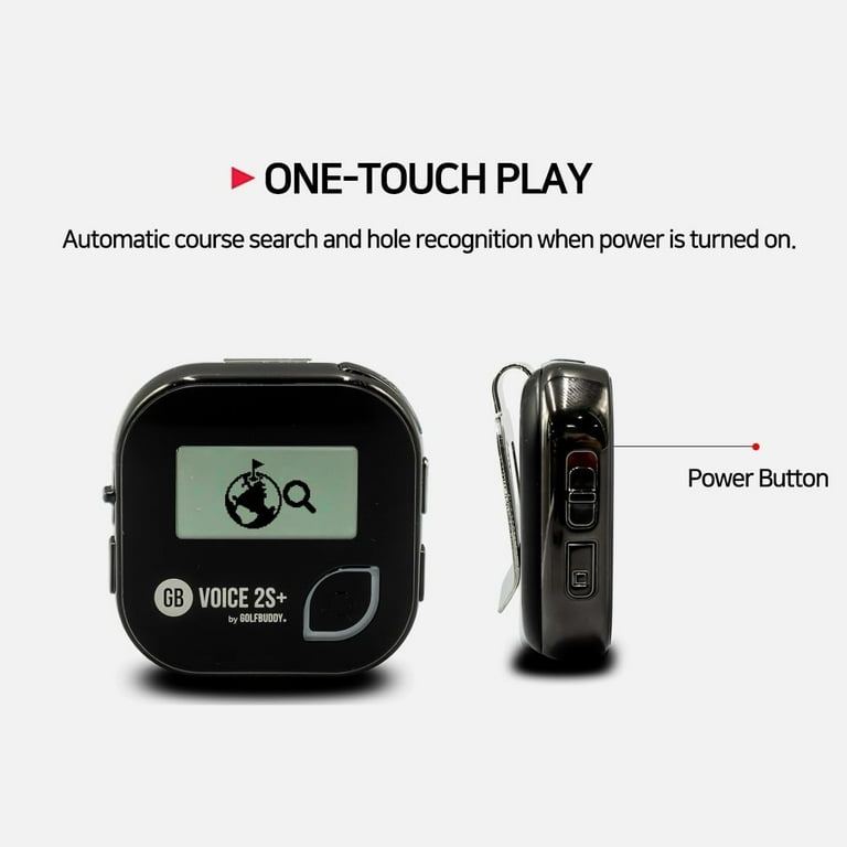 GolfBuddy Voice 2S+, Talking Golf GPS Rangefinder, 40,000 Courses