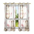thumbnail image 6 of Yayeee Window Curtains Set of 2 for Living Room Light Filtering 63"x42", Capybara Bow Pattern, 6 of 7