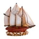 thumbnail image 2 of Adorno de velero de estilo mediterráneo | Modelo de barco de resina pintado a mano | Decoración para el hogar de 8 x 8 x 3,5 cm | Azul, rojo, amarillo y marrón | Bonita decoración náutica para, 2 of 6