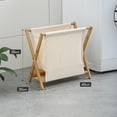 thumbnail image 3 of Cesto para ropa sucia plegable para la familia: guarde la ropa sucia ordenadamente Beige 40x30x38cm, 3 of 9