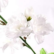 Soft White & Green Cherry Blossom Flower Garland | 3x4.5ft Expandable Garlands with 114 Lifelike Silk Flowers | Elegant Floral Décor for Weddings, Parties, Events