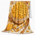 thumbnail image 2 of Mac Cheese Still Life, Playful Food Art Scene, Warm Flannel Blanket for Kitchen and Dining Room with Detailed Artwork, Food Lovers Birthday Gift, Playful Home Decor, 2 of 9