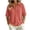 Red, variant on GigrtiJin Women's Short Sleeve T Shirts Striped V Neck Collared T Shirts Womens Casual Pull On Cropped Outdoor Tees with Button