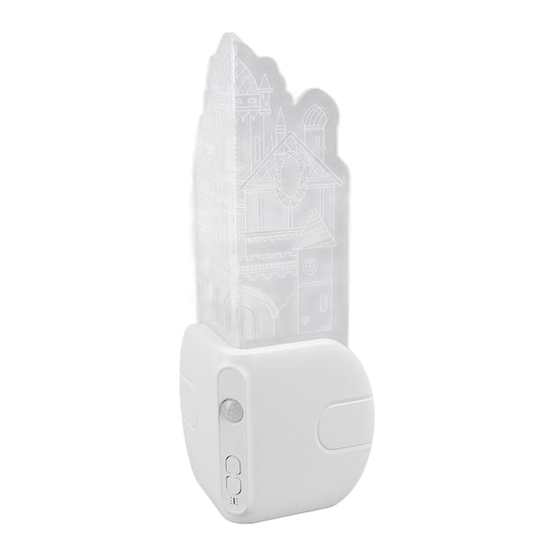 Luz Nocturna De Castillo, Estructura Triangular Luz De Esquina De Castillo Sensor De Movimiento Acrílico Transparente Para Pasillos Para Cocinas