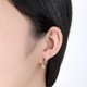 thumbnail image 3 of Pendientes de aro de metal redondos Tendencia 2021 Gota redonda de alta calidad ---- Plata - Código de producto 68561 plata, 3 of 3