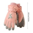 thumbnail image 3 of Ganfancp Invierno Caliente Guantes de Mujer Pantalla Acolchada Espesor Antideslizante Viento Frío Al Aire Libre Ciclismo Estudiantes Esquí Mujer Ofertas Flash Liquidación Un Par de Guantes., 3 of 6
