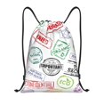 thumbnail image 1 of Xecao Stamp Set Collection Pattern Sports Drawstring Backpack - String Swim Gym Bag with Wet Proof Pocket for Women&Men-Medium, 1 of 6