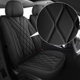 thumbnail image 2 of LINGVIDO Premium Leather 2 Seats Car Seat Cover For SUV Sedan Universal Fit Seat Cushion Durable Breathable Black Seat Covers for Car, 2 of 8