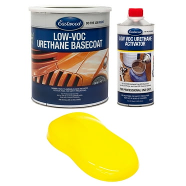 Eastwood 4:1 Daytona Yellow 2K Basecoat and Activator Automotive Spray Paint Kit Makes 5 Sprayable Quarts