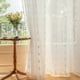 thumbnail image 5 of Cortinas translúcidas Paneles de voile blancos 52"x63" Juego de 2 | Cortinas de gasa transparente, poliéster ligero bordado moderno a rayas, ventana del dormitorio del salón, puerta corredera de, 5 of 9