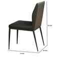 thumbnail image 5 of Benjara Chair with Faux Leather and Sleek Metal Legs, Gray, 5 of 5