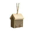 thumbnail image 2 of Christmas House Ornament under $5! Cagogo Solid Wood Christmas House Miniature Ornament, Wooden House Hanging Decoration for Tree, Rustic Christmas Decor, Handcrafted Wooden Cabin Ornament, 2 of 6