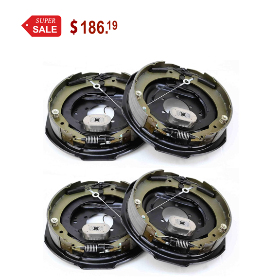 LIBRA 12" X 2" Self Adjusted Electric Trailer Brake Assembly 2 Pairs - 21006