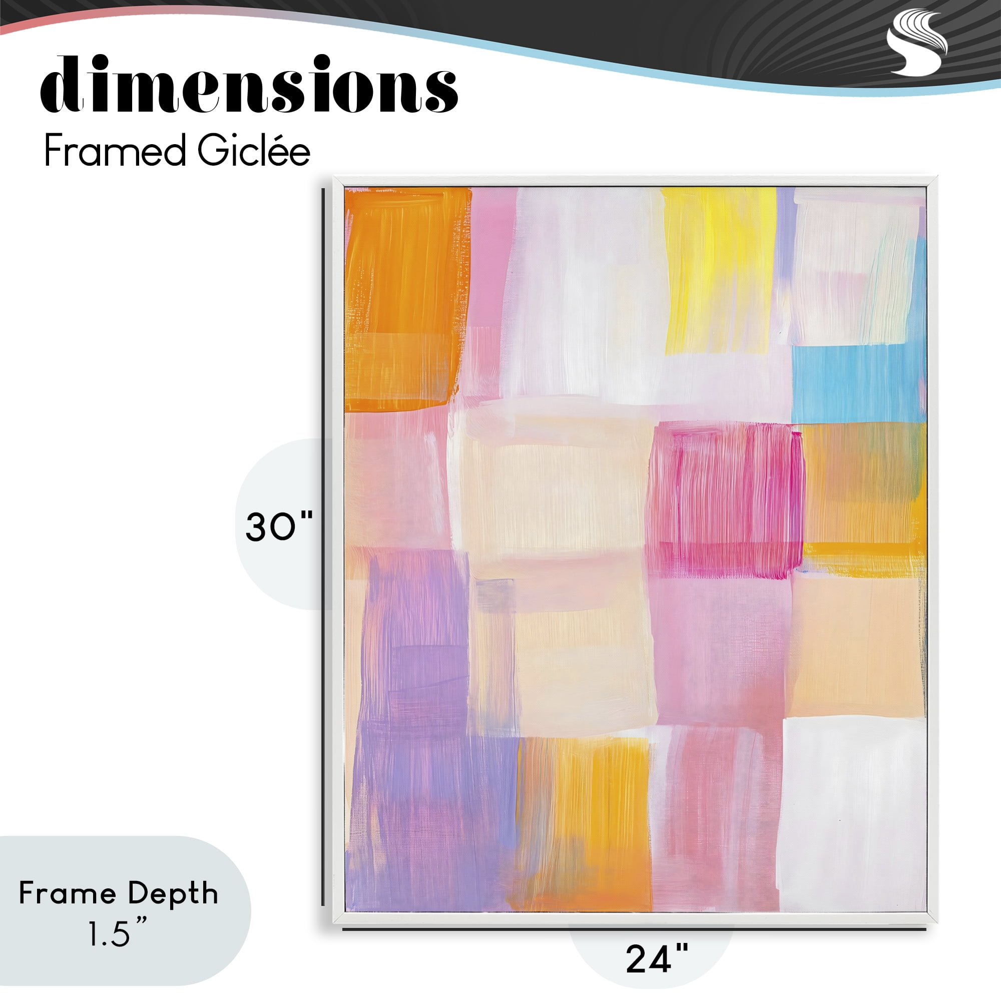 Stupell Industries Abstract Grid Brushstrokes White Framed Giclee Art, design by The Prints Vibe