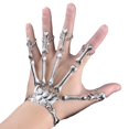 thumbnail image 1 of Pulseras De Dedo De Esqueleto Punk Gótico, Pulseras De Mano De Hueso De Esqueleto Unisex, Regalo De Cosplay De Halloween Guardurnaity AP005890-00, 1 of 6